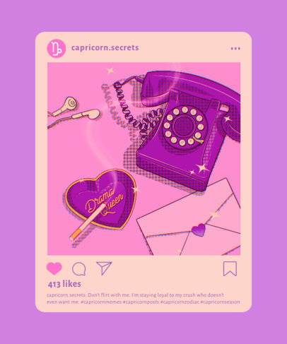 T-Shirt Design Creator Featuring an Illustration of Capricorn Women Accessories 4015g