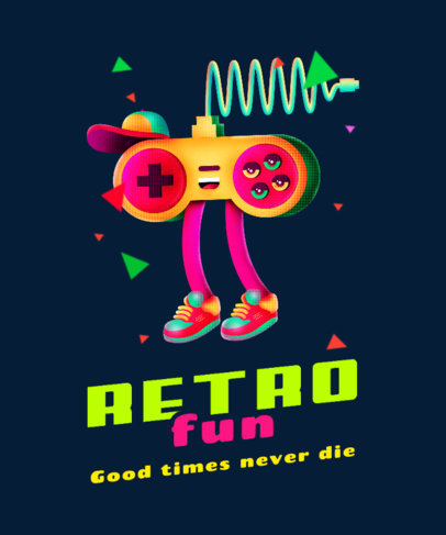 T-Shirt Design Creator with a Retro Gaming Controller Character