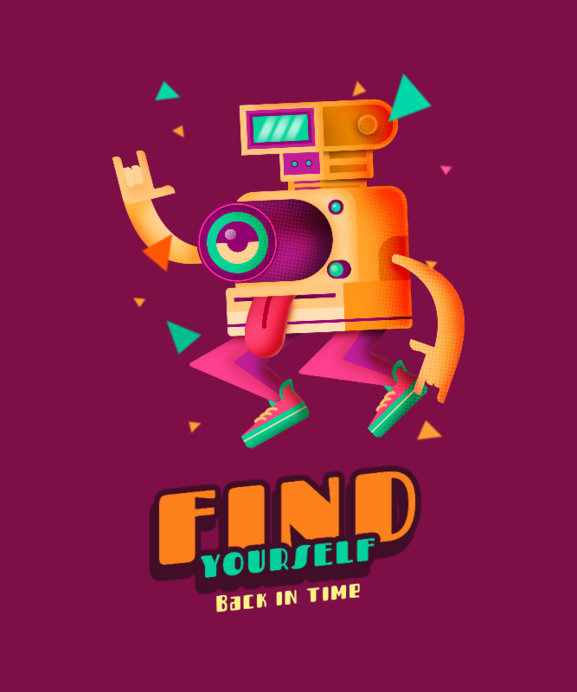 Placeit - Illustrated T-Shirt Design Maker Featuring an Isometric Character