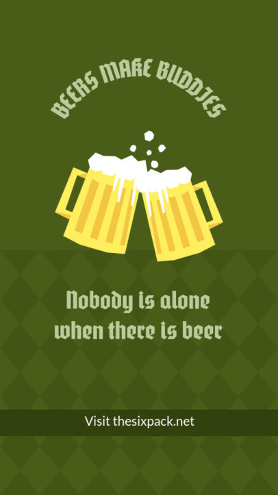 Instagram Story Template Featuring Beer Illustrations for Bar Promos