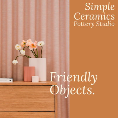 Instagram Post Generator to Announce Pottery Products 4337c-el1