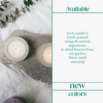 Instagram Post Generator for an Organic Candle Store