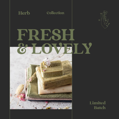 Instagram Post Creator Promoting a Limited Batch of Handcrafted Soaps 4333f-el1