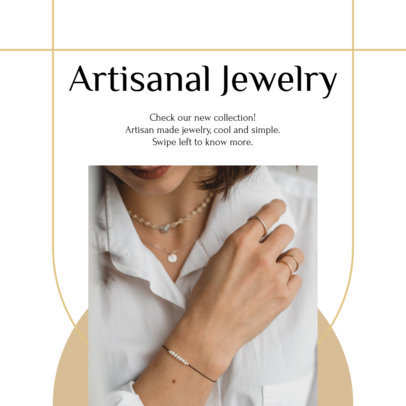 Instagram Post Design Template With a Carousel Layout for an Artisanal Jewelry Brand