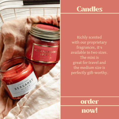 Minimal Instagram Post Creator for Artisanal Candles Brands