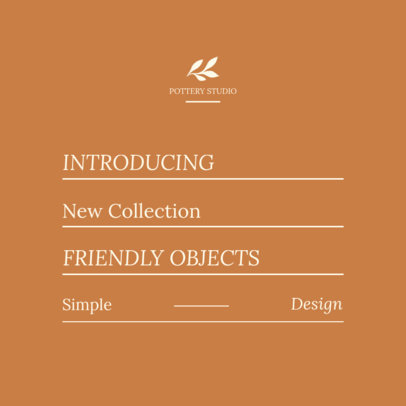 Instagram Post Generator to Promote Pottery Products 4338c-el1