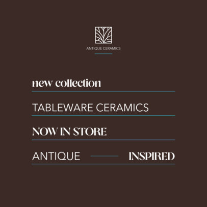 Instagram Post Creator for a Sophisticated Brand of Decorative Items 4338f-el1