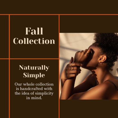 Beauty-Themed Instagram Post Design Maker With Jewelry Pictures