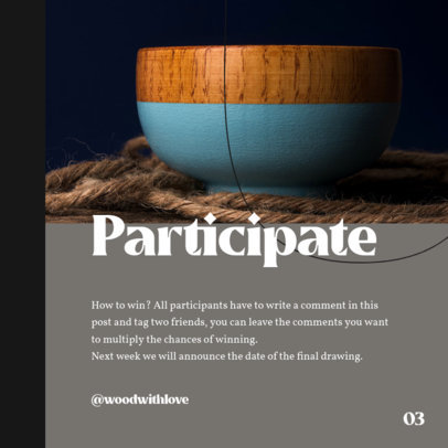 Instagram Post Design Template to Promote Artisanal Products on a Carousel 4327b-el1