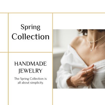 Instagram Post Design Maker to Promote a Jewelry Collection on a Carousel