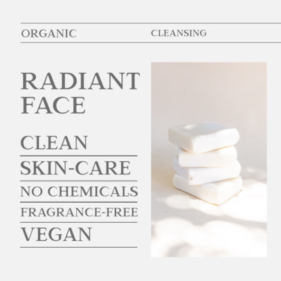 Instagram Post Template for an Organic Cleansing Soap 4334b-el1