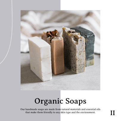 Post Design Maker to Promote Organic Soap on an Instagram Carousel 4326f-el1