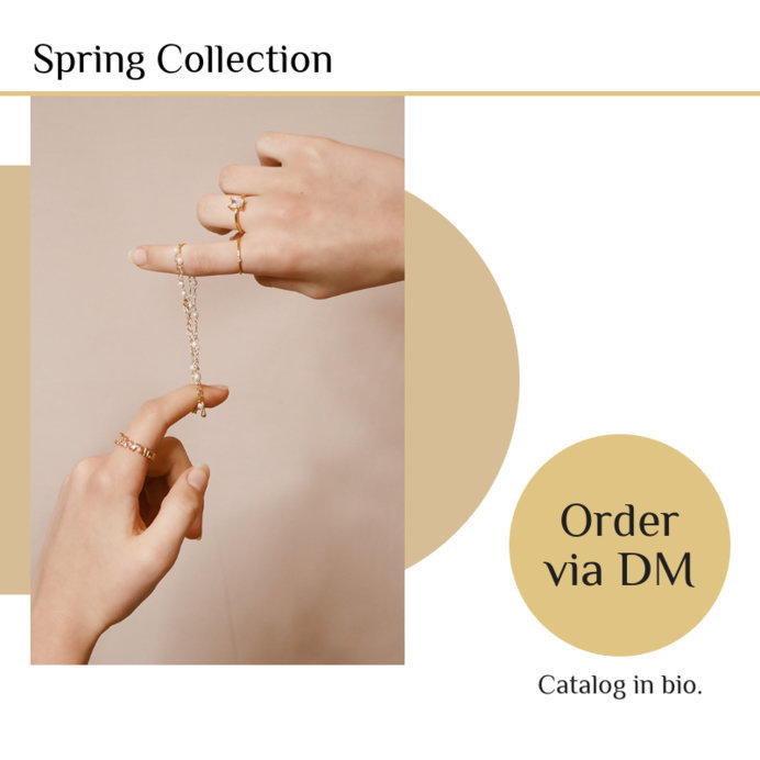 Instagram Post Design Maker to Showcase an Artisanal Jewelry Brand