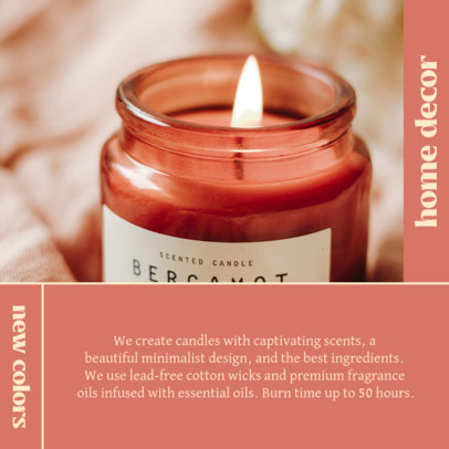 Instagram Post Template for an Online Candle Store
