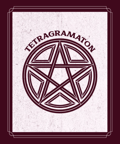 T-Shirt Design Generator with a Framed Pentagram Graphic