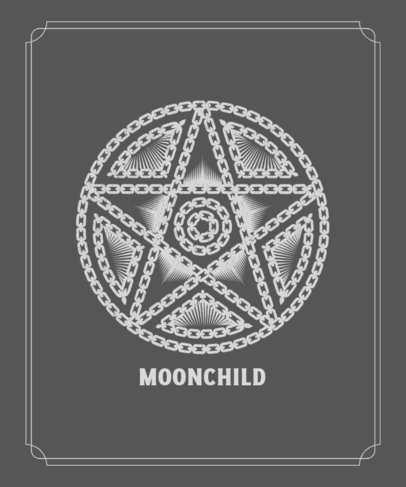 T-Shirt Design Generator Featuring a Pentagram of Chains
