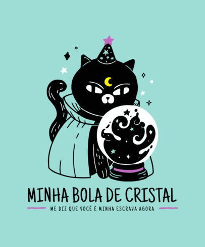 T-Shirt Design Generator with a Graphic of a Clairvoyant Cat 4046h