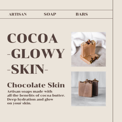 Instagram Post Creator for a Cocoa Soap for Glowy Skin 4335d-el1