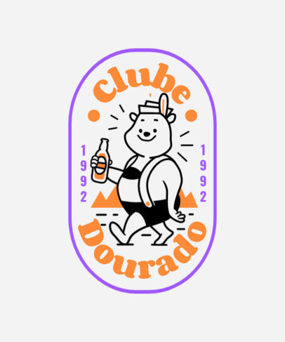 T-Shirt Design Creator for a Beer Club with a Smiling Bear Graphic