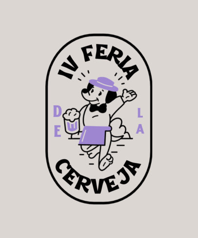 T-Shirt Design Creator for a Beer Fair Featuring a Vintage Dog Graphic