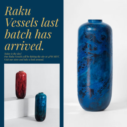 Instagram Post Maker to Showcase a Collection of Vessels 4339a-el1