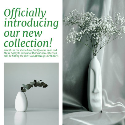 Instagram Post Maker Promoting a New Collection of Ceramic Items 4339e-el1