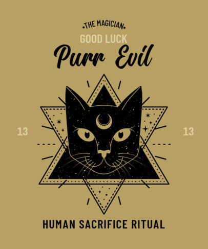 Fun T-Shirt Design Maker with an Esoteric Cat Theme