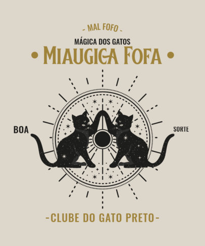 Cat-Themed T-Shirt Design Creator with an Esoteric-Style Graphic
