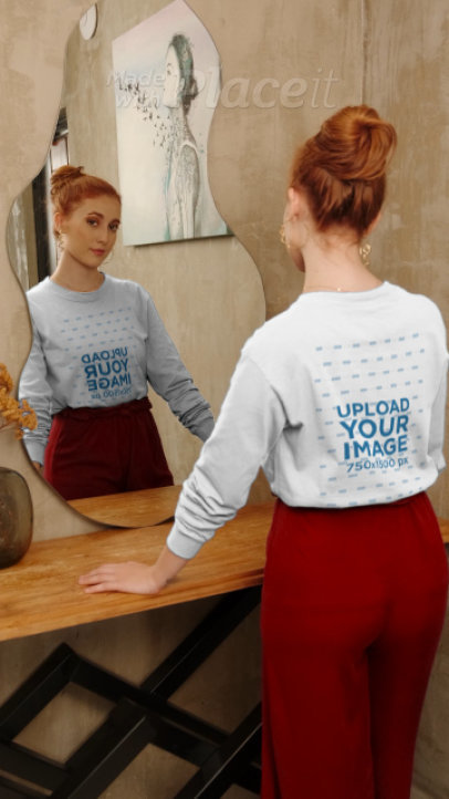 Sweatshirt Video of a Woman in an Elegant Room