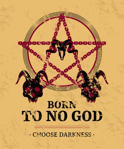 Satanic T-Shirt Design Generator With a Pentagram Graphic