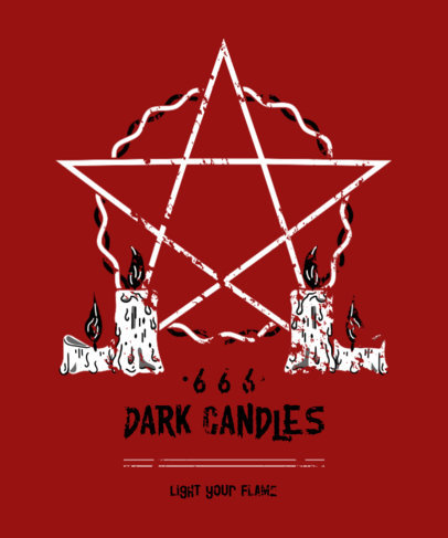 T-Shirt Design Maker for Black Metal Bands With a Satanic Style 4041d