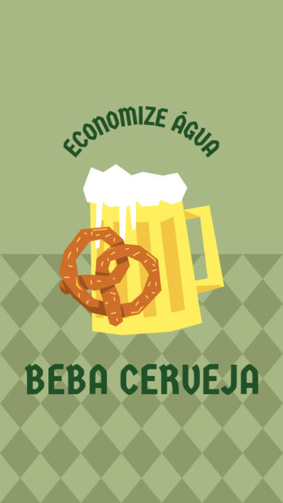 Instagram Story Maker Featuring a Beer with a Pretzel