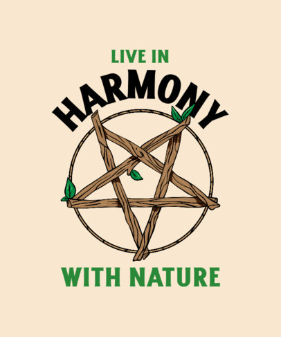 T-Shirt Design Template with a Pagan Theme 4039f
