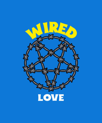  Pentagram-Themed T-Shirt Design Creator with a Daring Graphic 4039c