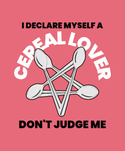 Fun T-Shirt Design Maker Featuring a Pentagram Made of Spoons 4039h