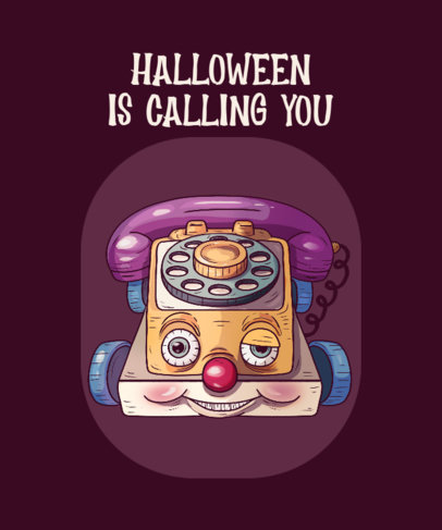 T-Shirt Design Generator with an Eerie Telephone Toy Graphic
