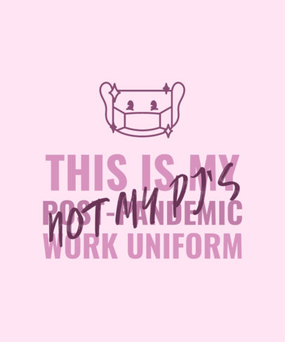 Fun T-Shirt Design Template with a Post-Pandemic-Themed Quote 2112n-4069