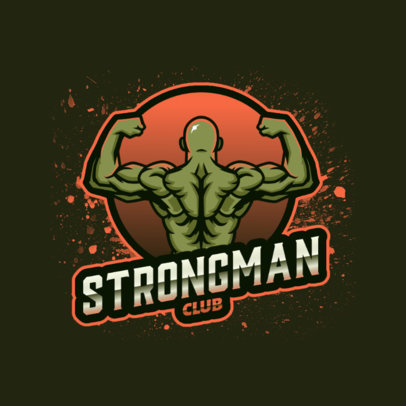 Online Logo Maker for a Training Center Featuring a Bodybuilder Graphic