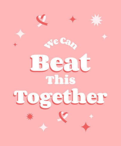 Breast Cancer Awareness-Themed T-Shirt Design Template