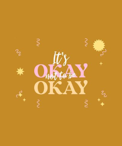 Typography T-Shirt Design Maker with a Mental Health Quote