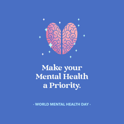 Instagram Post Template for the World Mental Health Day