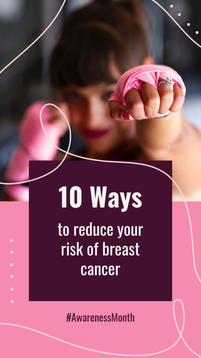 Instagram Story Template for Breast Cancer Awareness Month