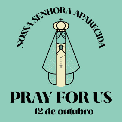 Facebook Post Template Featuring Our Lady of Aparecida Prayers 4065