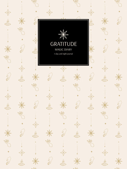 Notebook Cover Creator with a Magic-Themed Pattern 4386e-el1