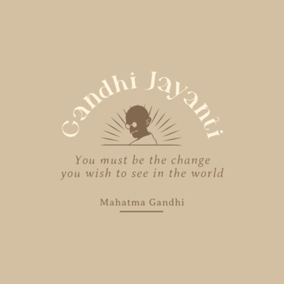 Instagram Post Template to Celebrate Gandhi Jayanti
