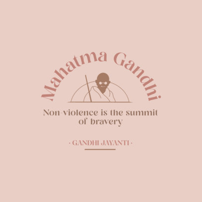 Gandhi Jayanti-Themed Instagram Post Maker with a Quote