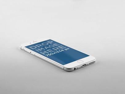 Mockup of an iPhone on a White Backdrop