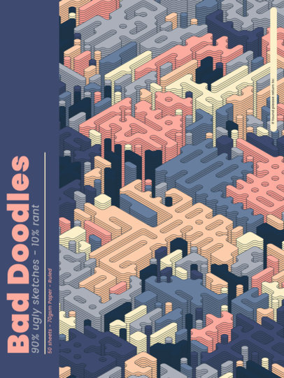 Notebook Cover Design Template with an Abstract Pattern 4394a-el1