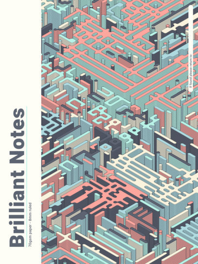 Notebook Cover Generator with an Isometric Pattern 4394b-el1