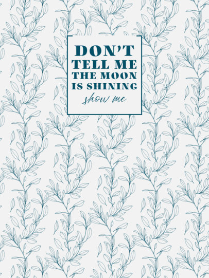 Notebook Cover Maker With Quotes and Botanical Graphics 4390f-el1